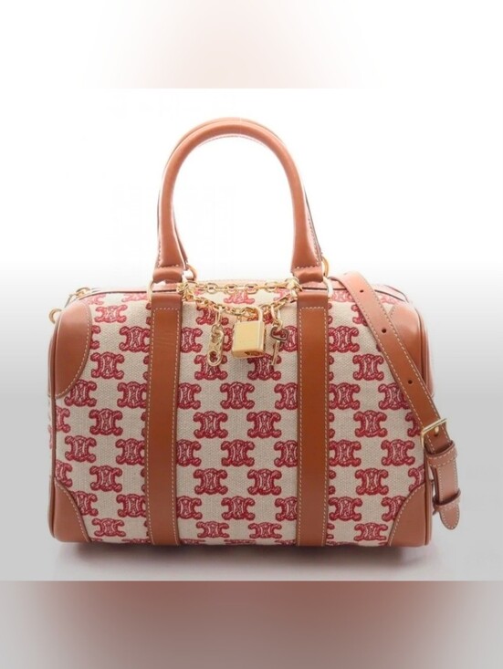 Celine Handbags - CELINE Triomphe Boston Bag
